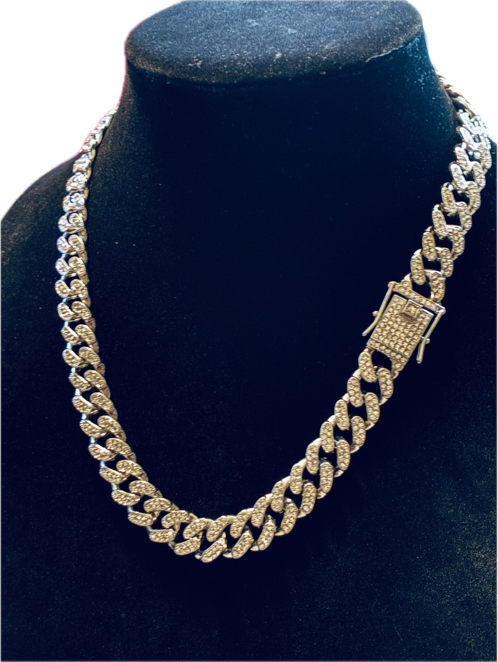 15mm Heavy Iced Out Cuban Link Chain 20”